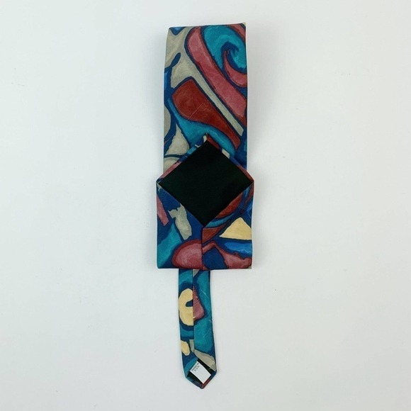VINTAGE Sutter & Grant Men’s Tie Polyester Abstract Floral Made in USA 58 x 3.9" - Picture 3 of 9